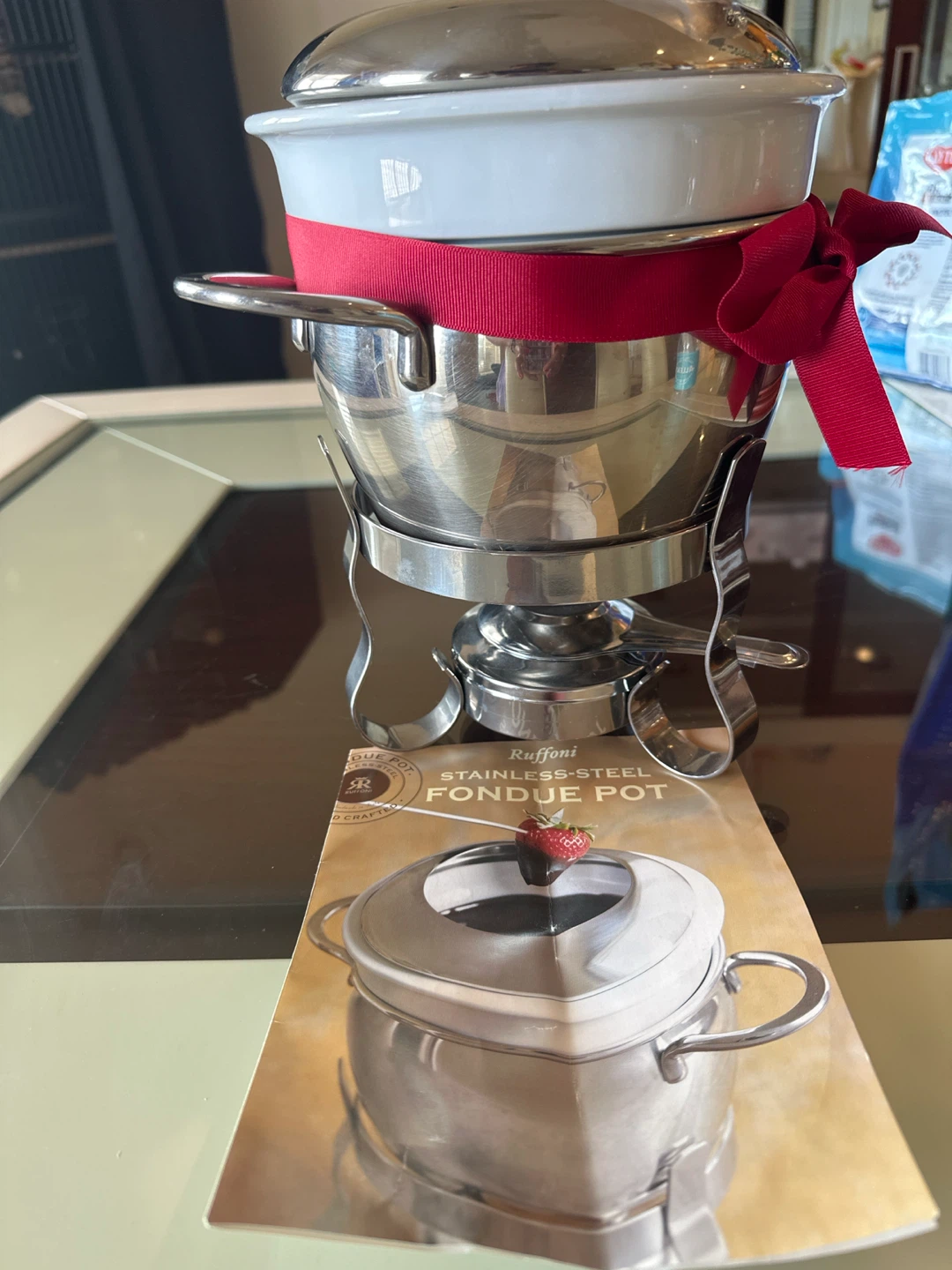 Ruffoni Stainless Steel Fondue Pot Set
