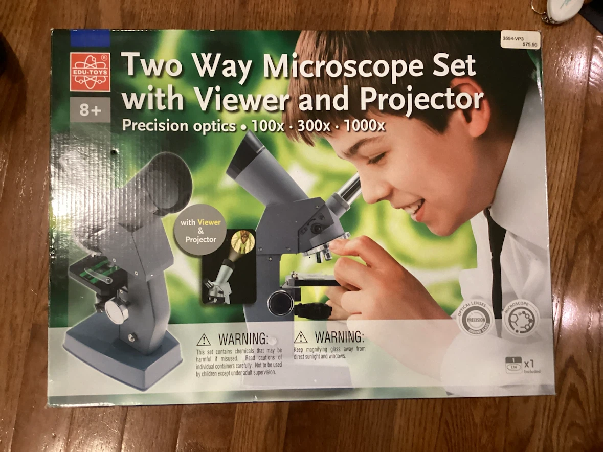 EDU-TOYS Two Way Microscope Set with Viewer and Projector
