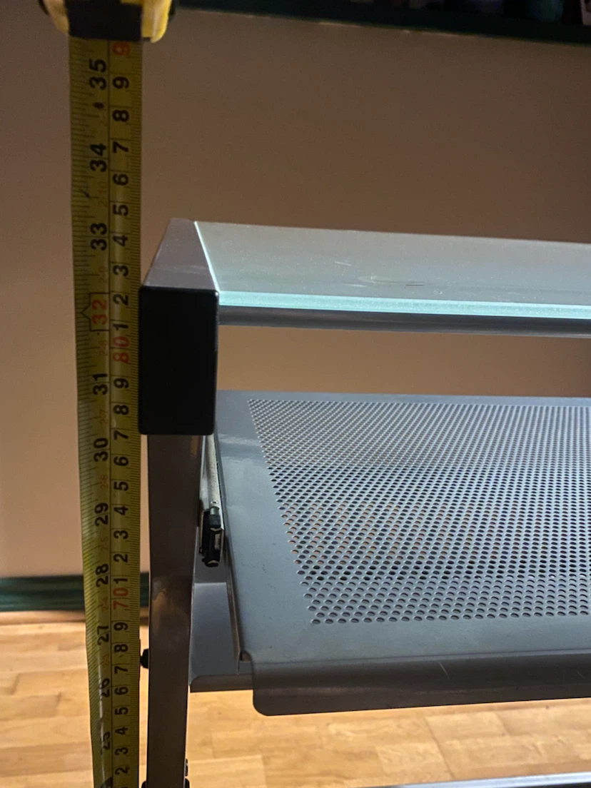 Glass Top Desk with Keyboard Tray - photo 5