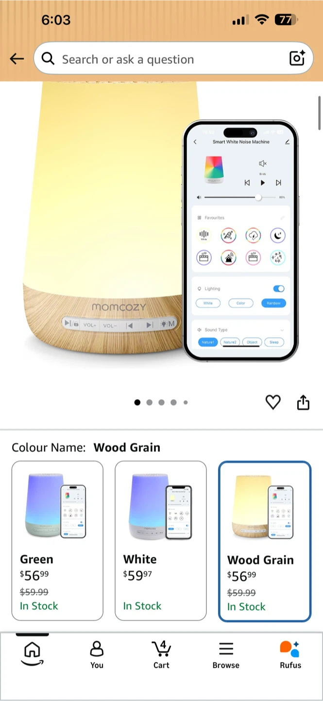 MOMCOZY Smart Sound Machine with Night Light - photo 2