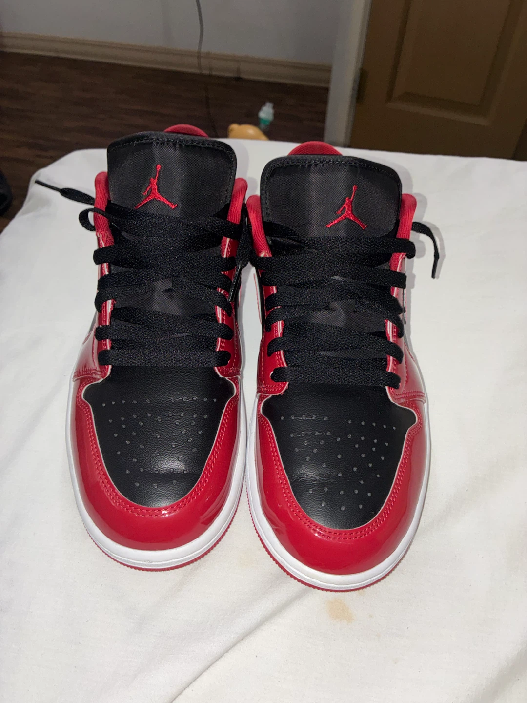 Air Jordan 1 Low Red Black Sneakers - photo 4