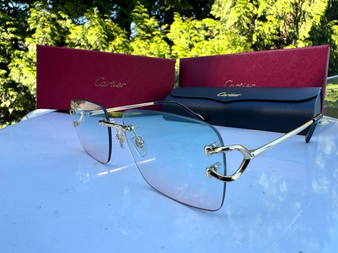 Cartier Rimless Sunglasses Gold Tone - photo 2