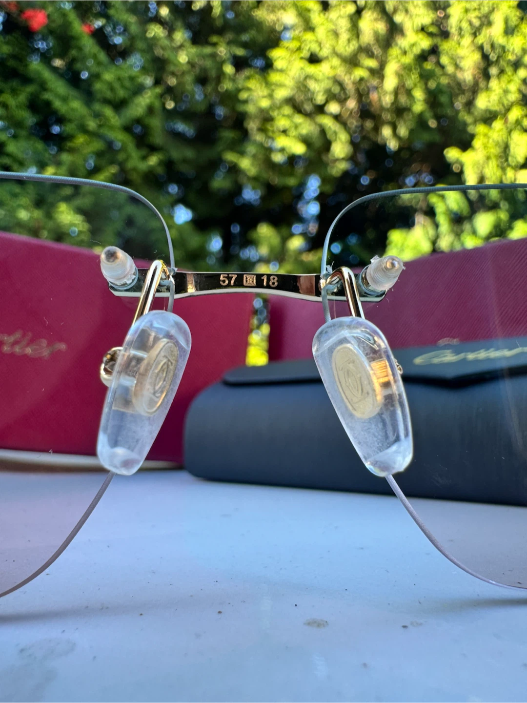Cartier Rimless Sunglasses Gold Tone - photo 5