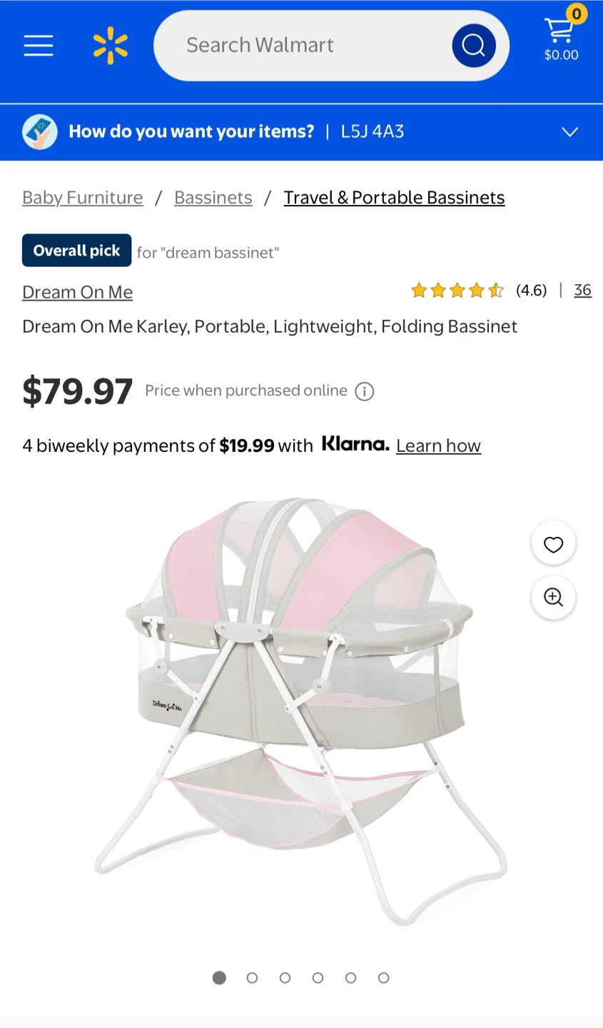 Dream On Me Karley Portable Bassinet - photo 2