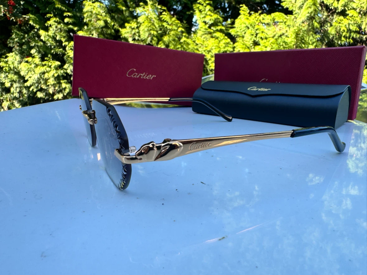 Cartier Rimless Sunglasses with Panther Detail - photo 2
