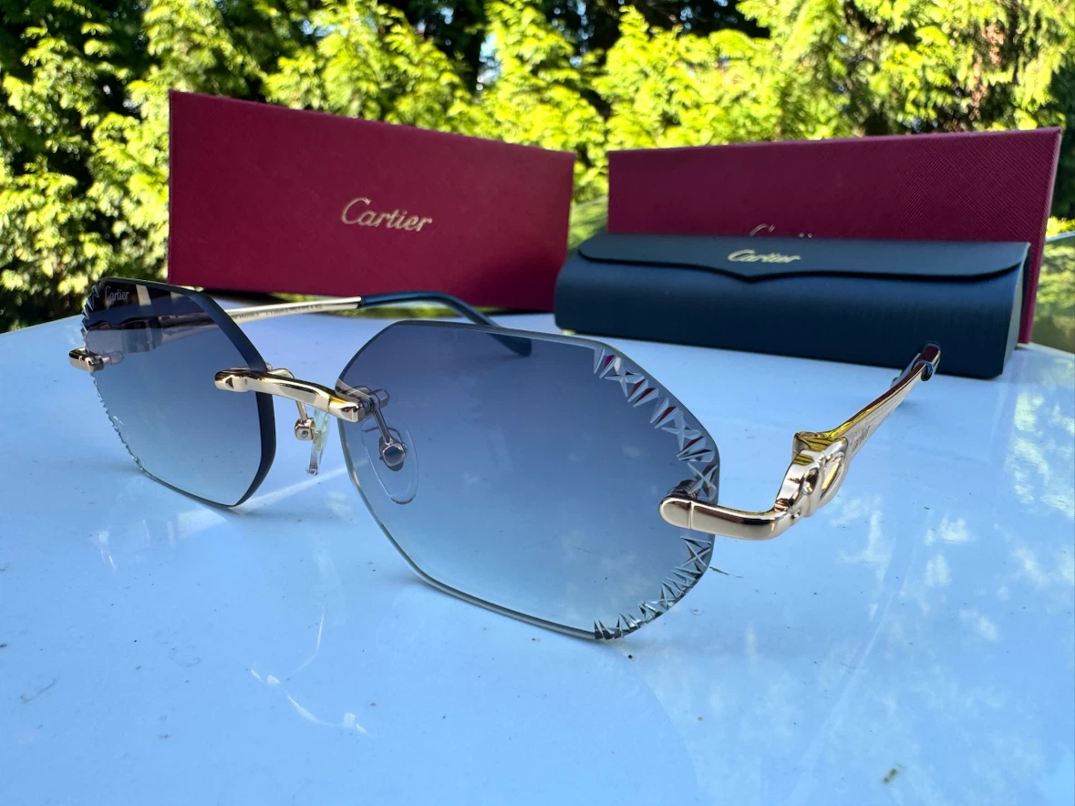 Cartier Rimless Sunglasses with Panther Detail - photo 3