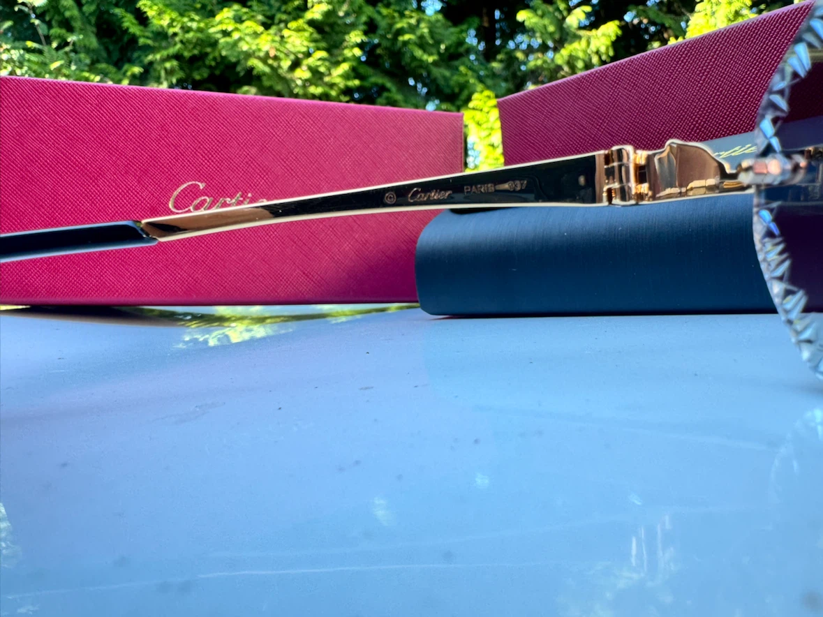 Cartier Rimless Sunglasses with Panther Detail - photo 4
