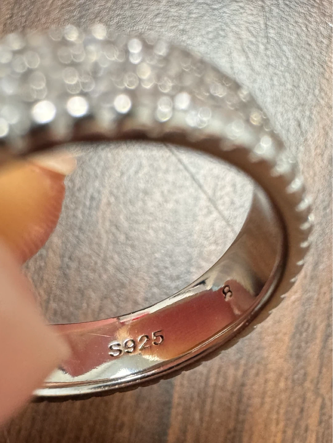 Sterling Silver Band Ring with Cubic Zirconia - photo 4