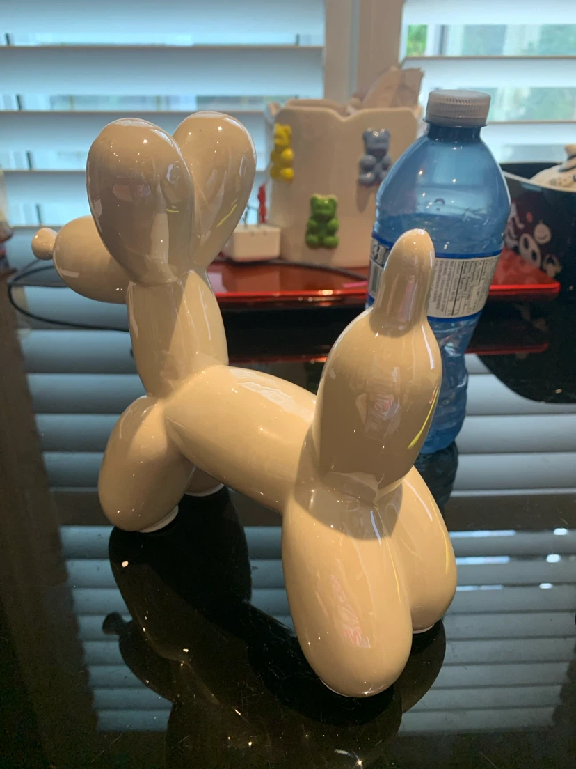 Ceramic Balloon Dog Figurine - Cream - photo 5