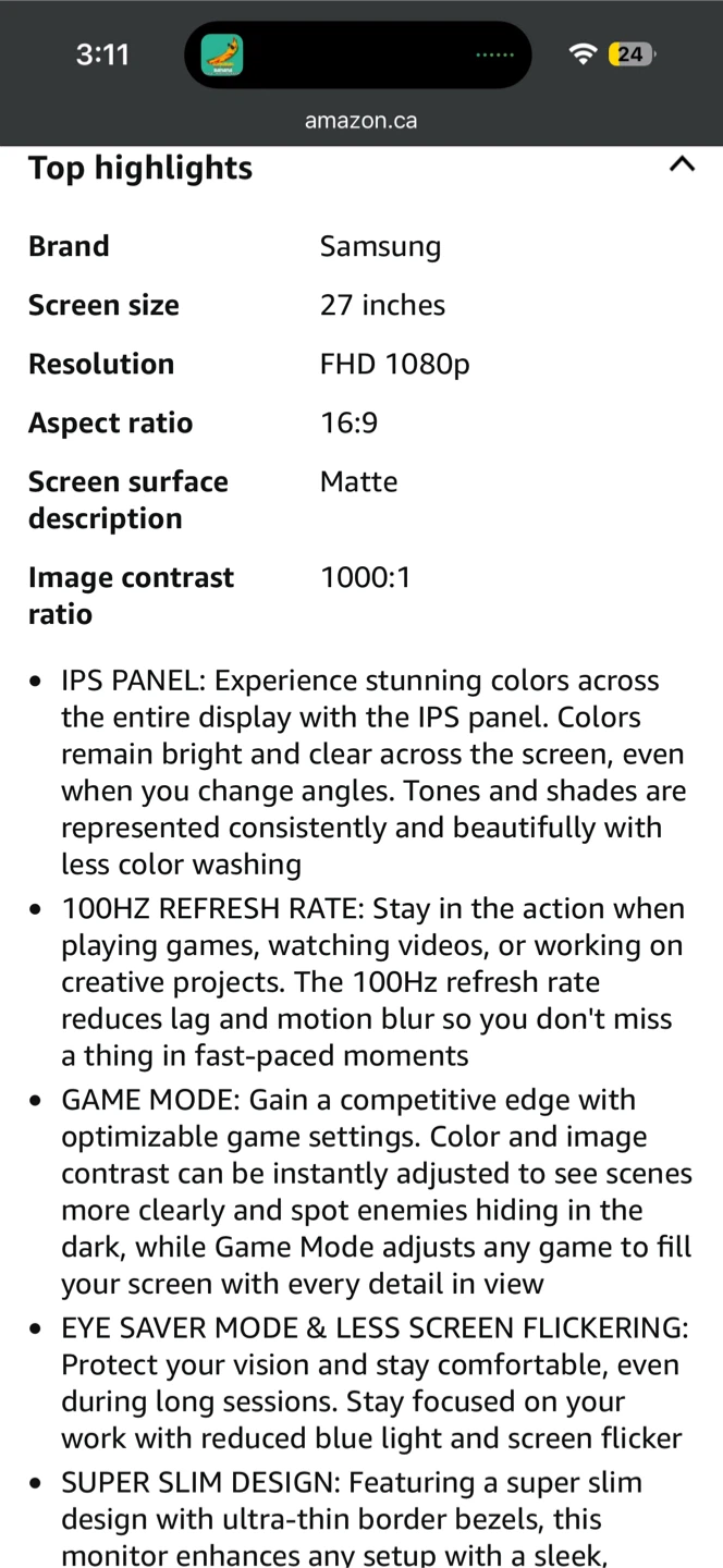 Samsung 27" FHD IPS Monitor - photo 2