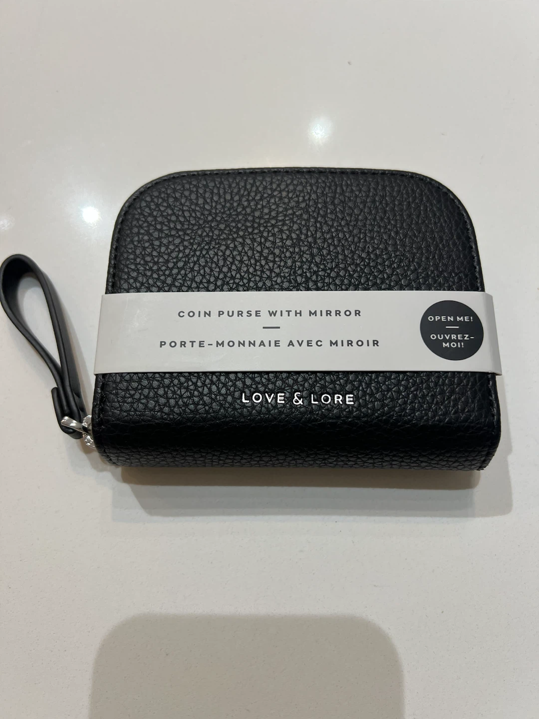 Love & Lore Coin Purse with Mirror - Black