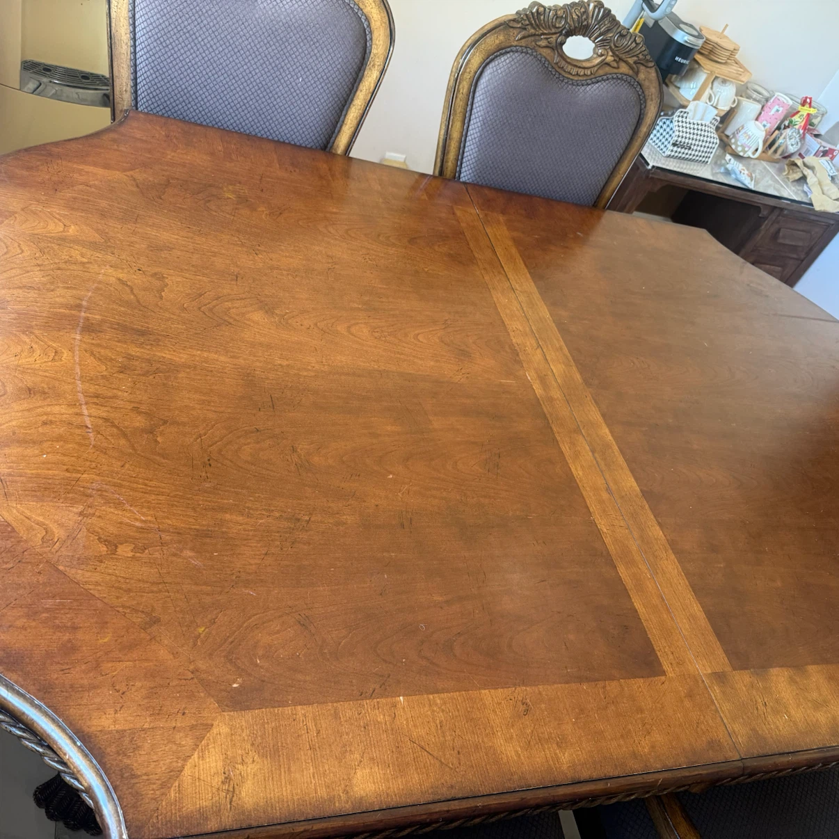 Wooden Dining Table with 6 Chairs - photo 2