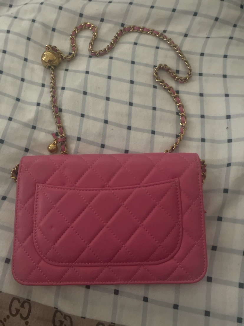 Chanel Pink Quilted Wallet on Chain Bag - photo 2