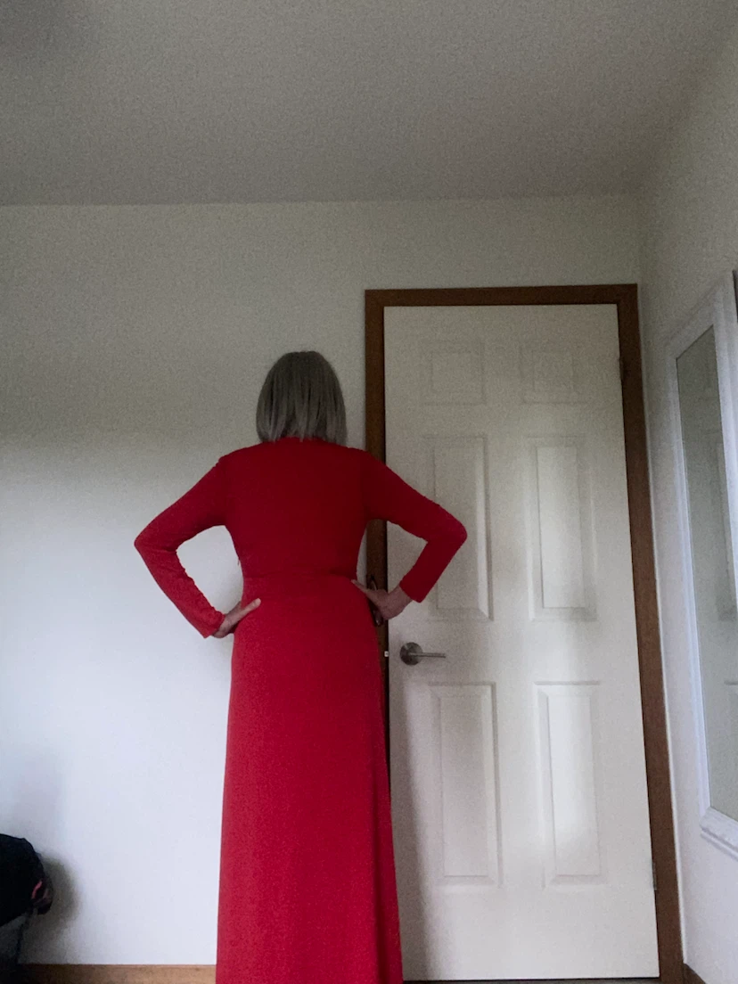 Calvin Klein Red Long Sleeve Formal Dress - photo 3