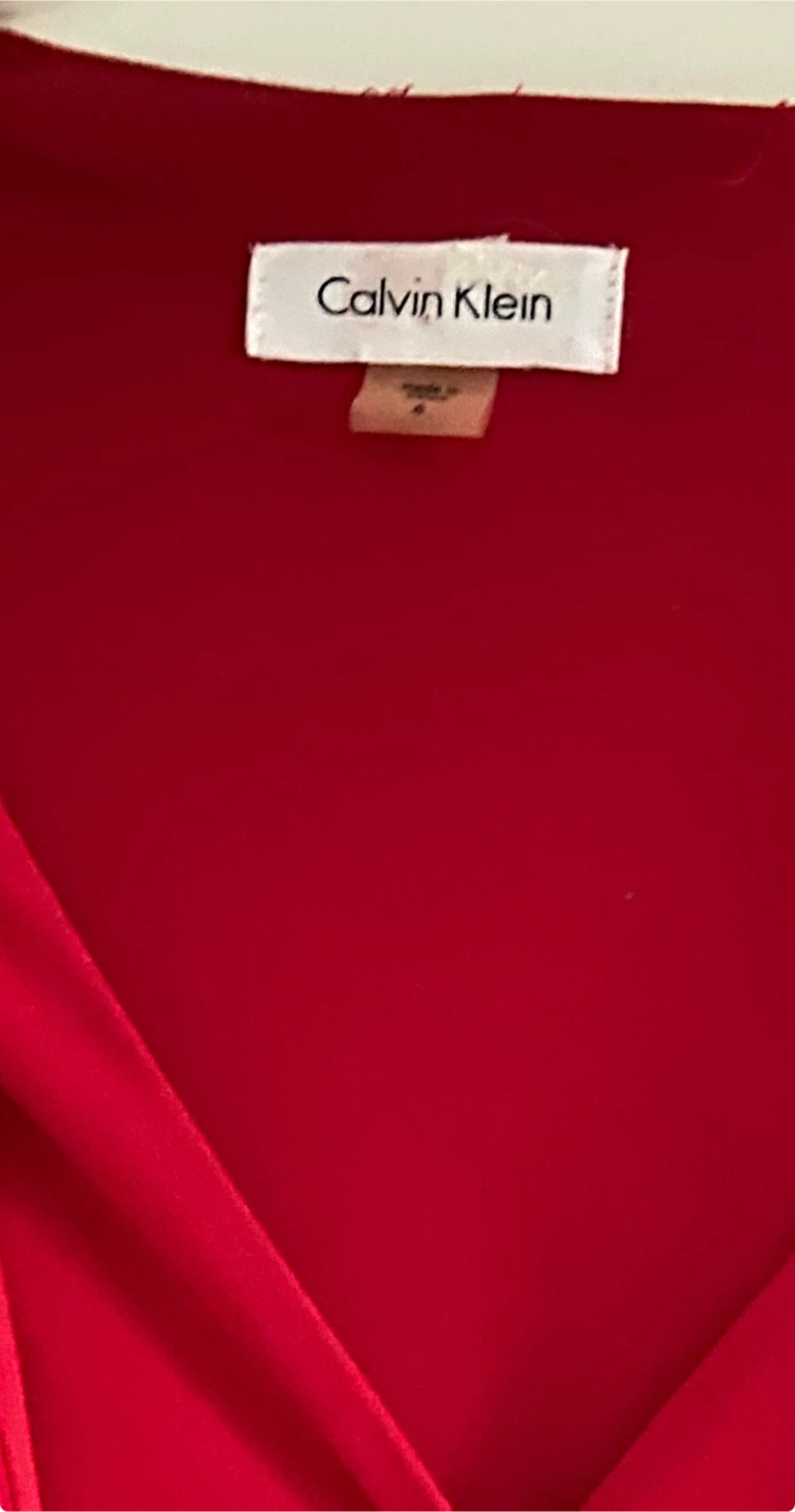Calvin Klein Red Long Sleeve Formal Dress - photo 5
