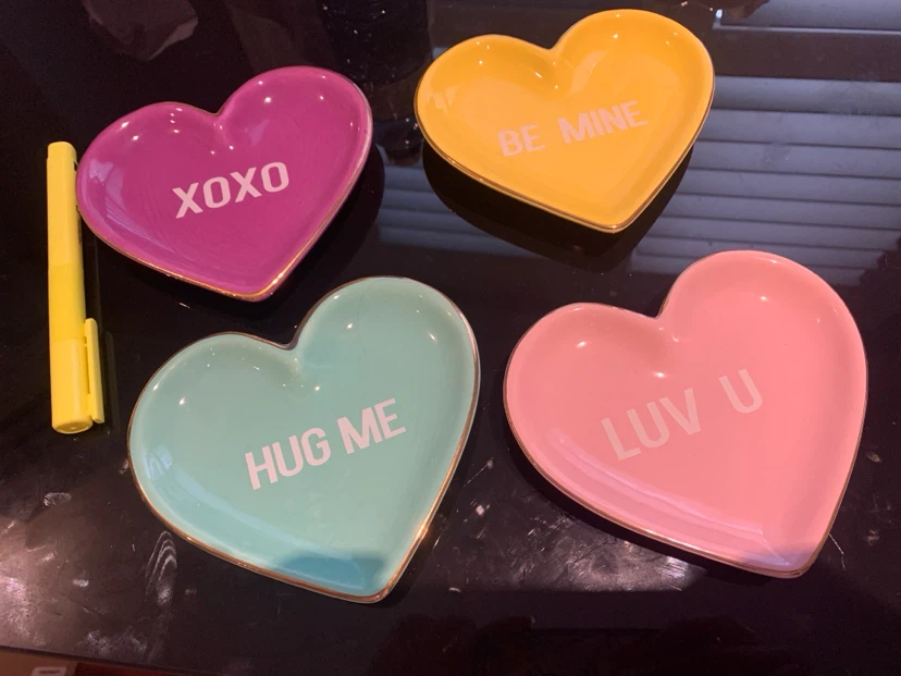 Heart Shaped Candy Dishes - each $10