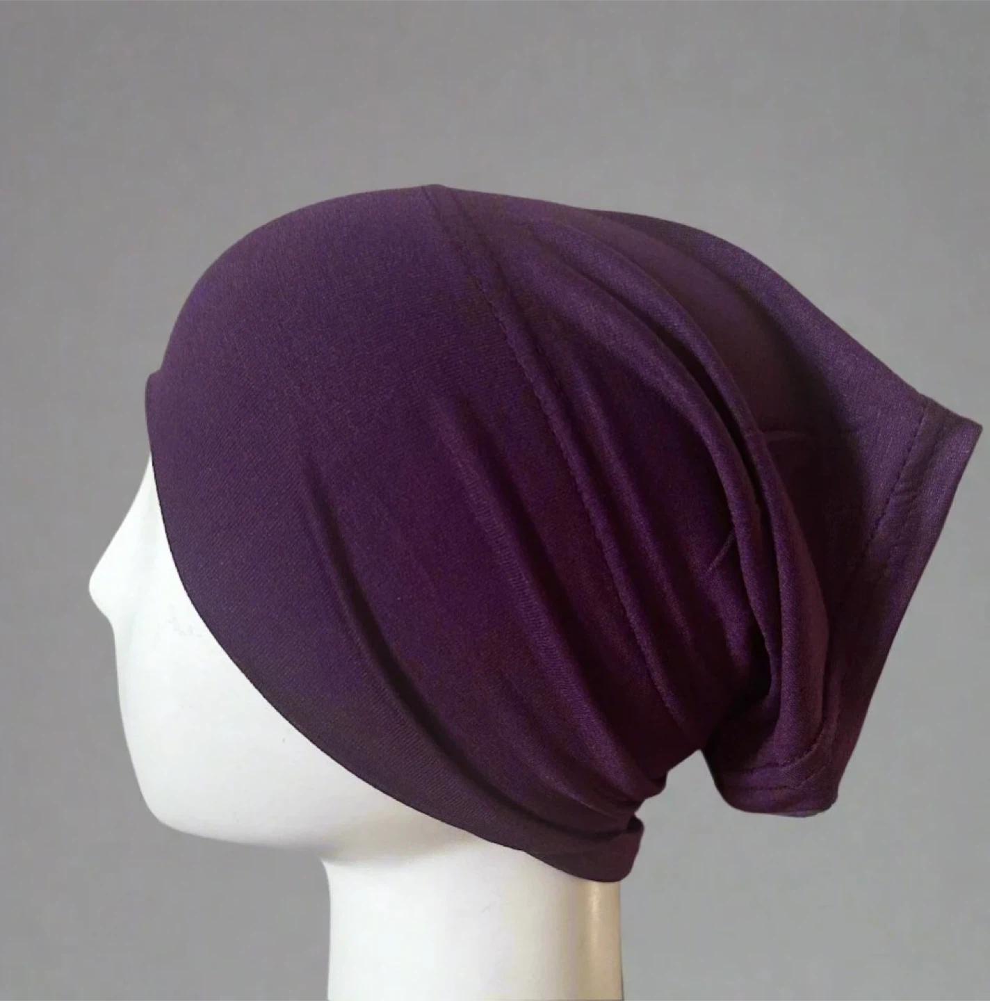 Purple Hijab Cap