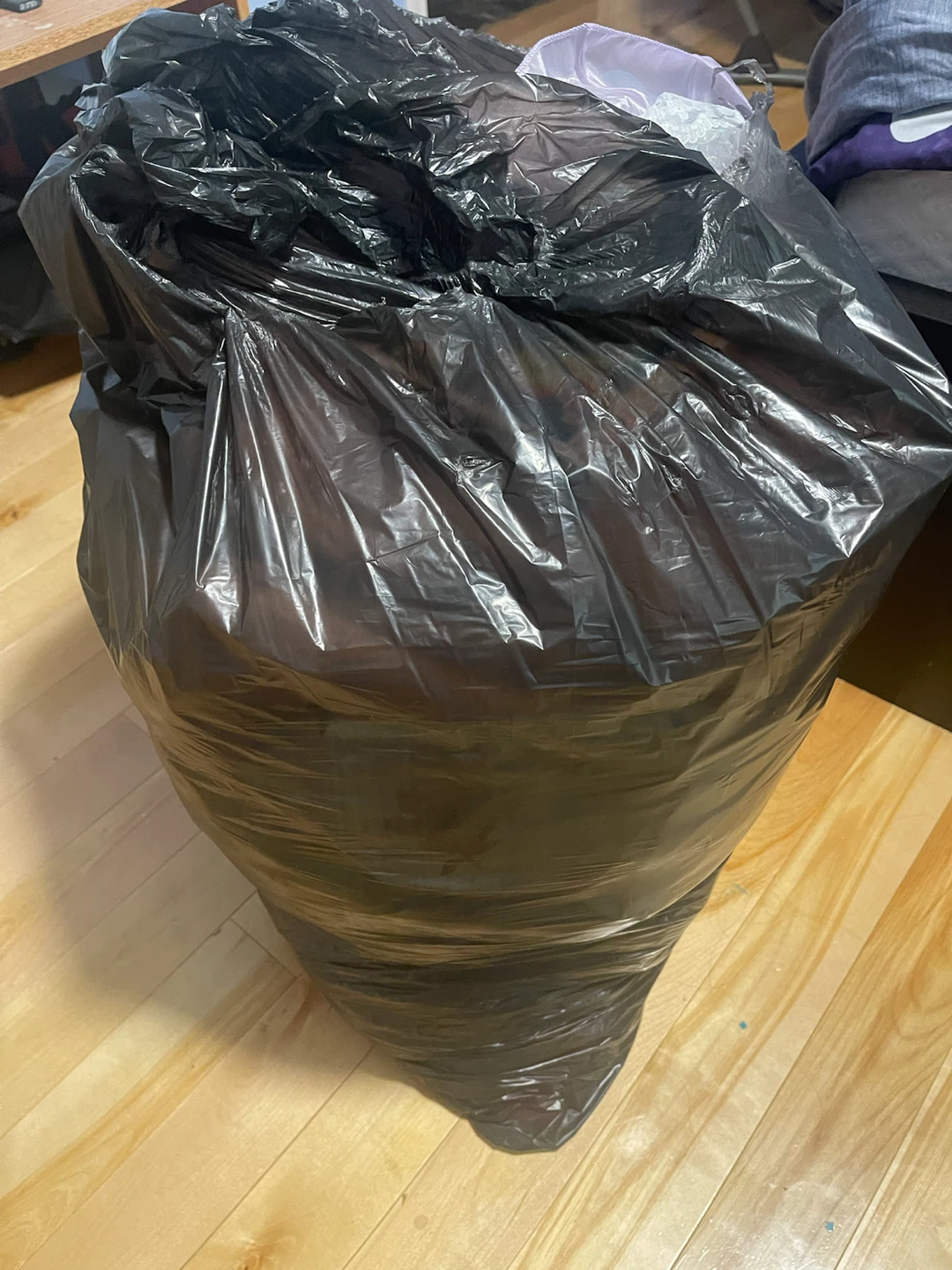 Black garbage bags