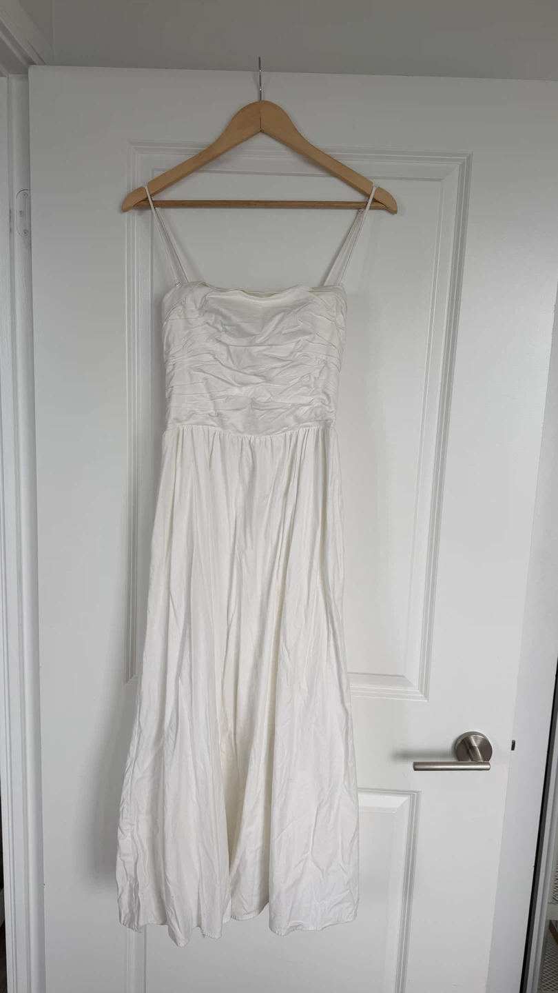 Reformation Lissa Dress - White, Size 8