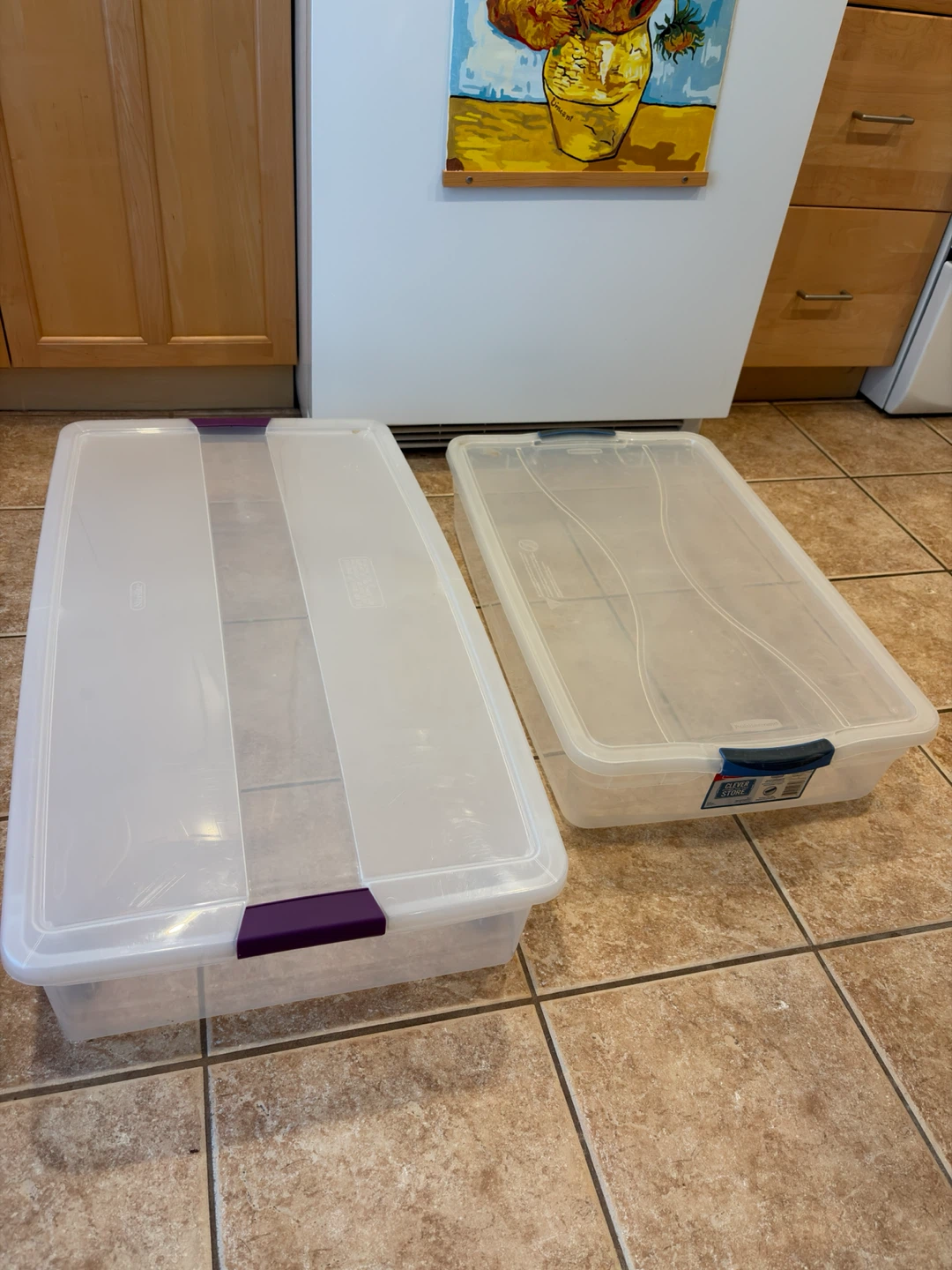 Under Bed Storage Bins x 2