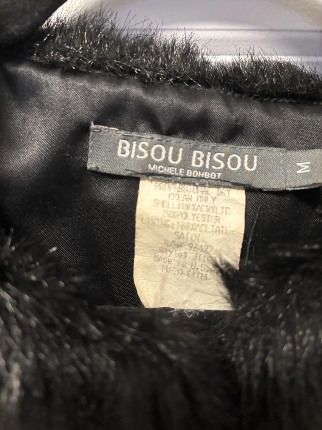Bisou Bisou Black Faux Fur Vest - Size Medium - photo 5