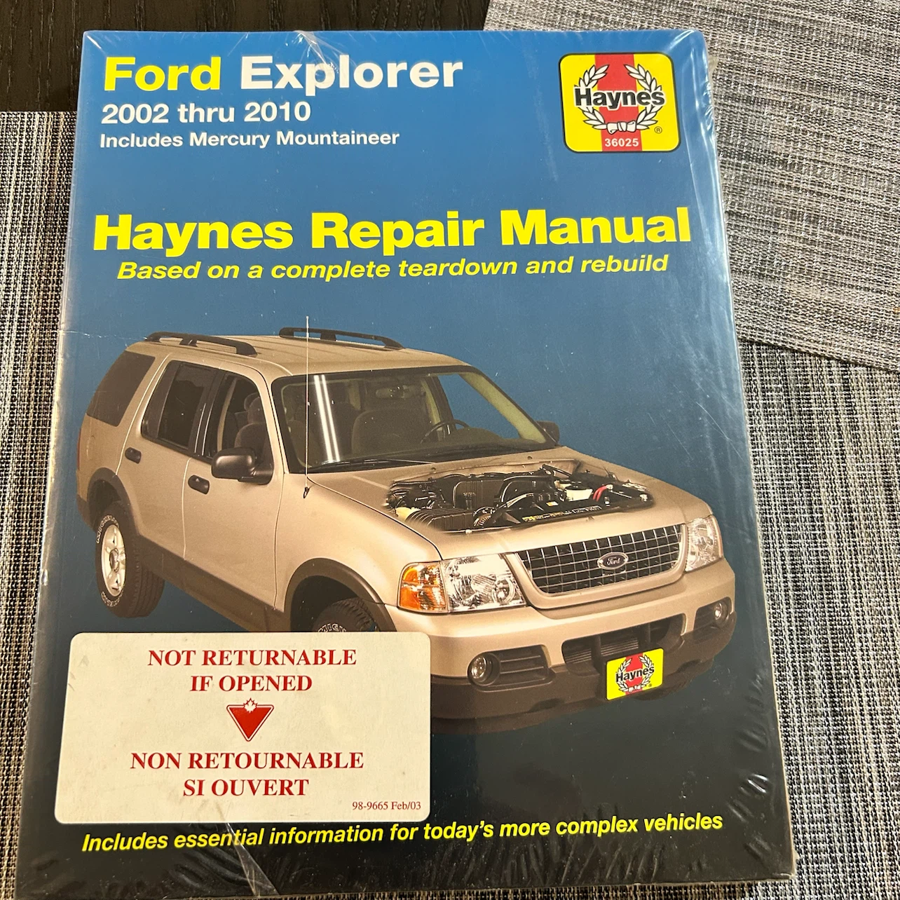 Haynes Repair Manual for Ford Explorer 2002-2010