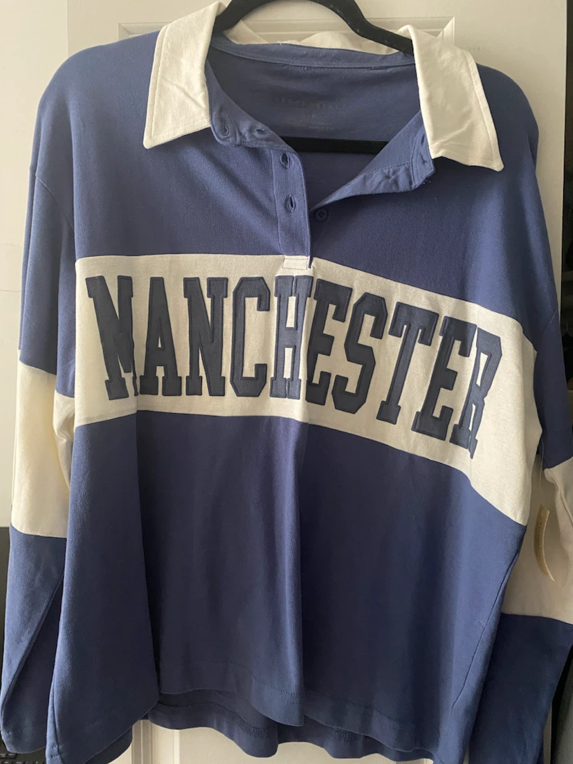 New with tags Manchester Long Sleeve Rugby Shirt