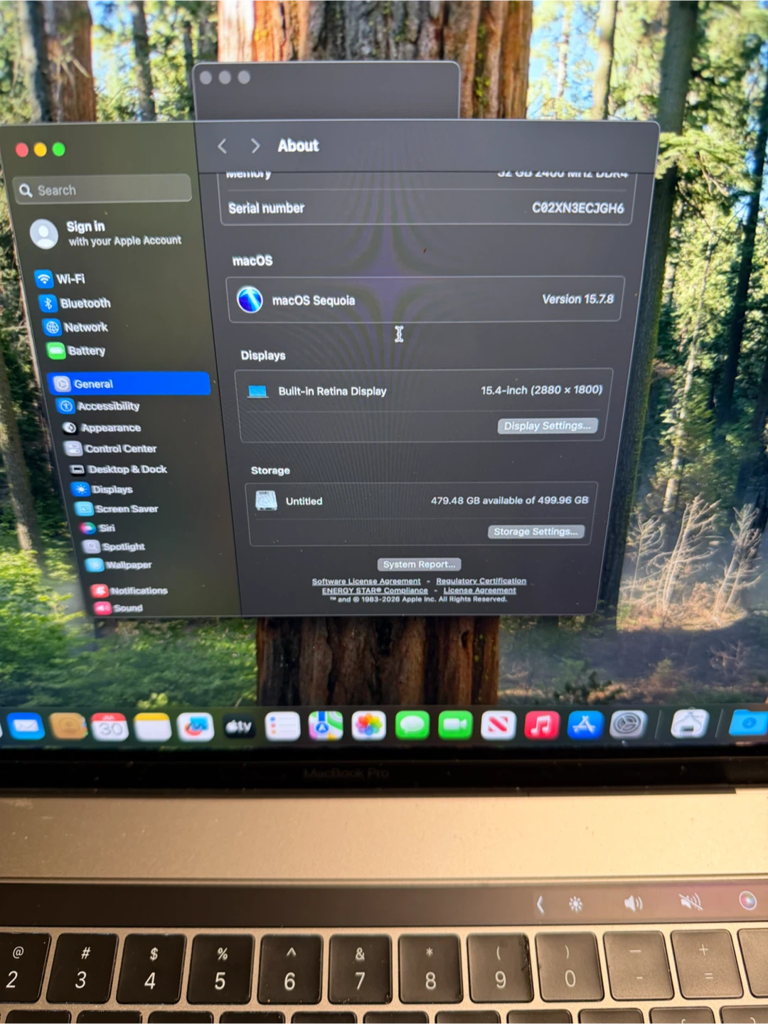Apple MacBook Pro 15” 2018 i7 32GB 512GB A1990 Space Gray - photo 3