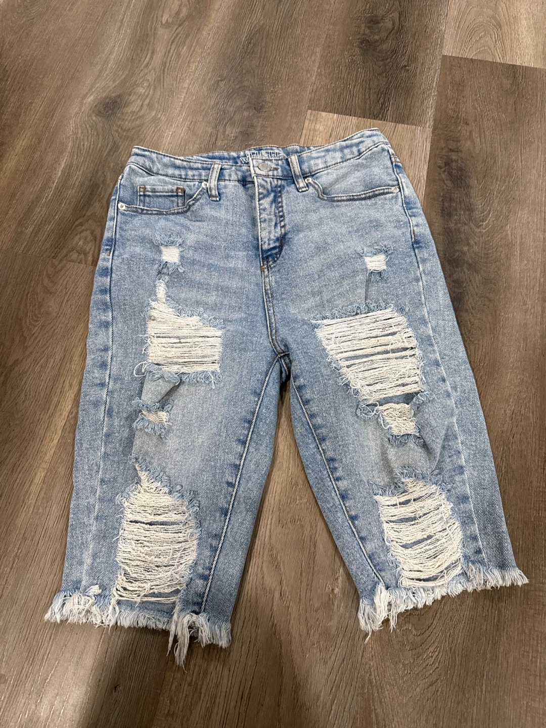 Wild Fable Distressed Denim Bermuda Shorts Size 6