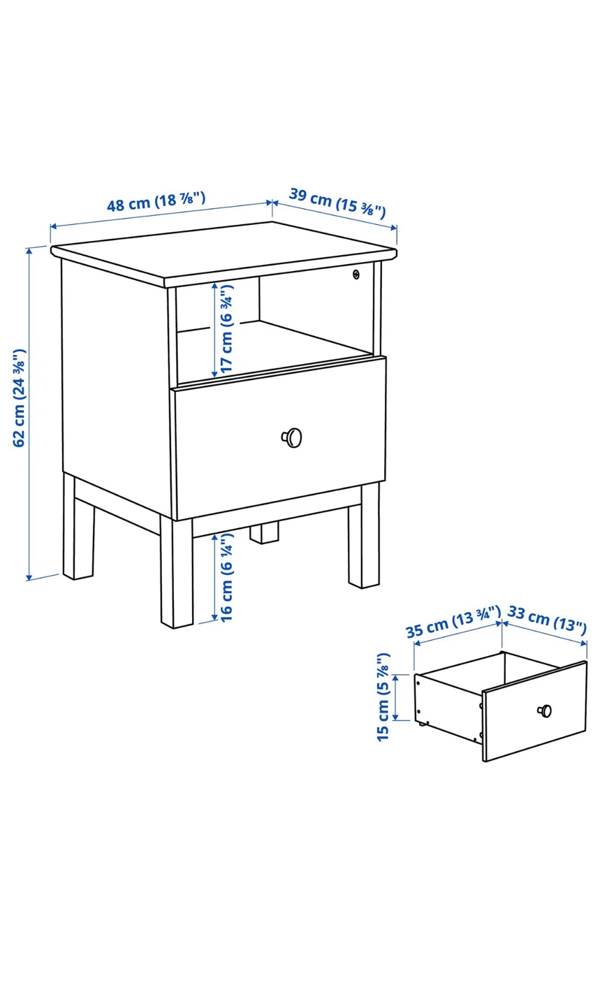 IKEA TARVA nightstand wooden - photo 3