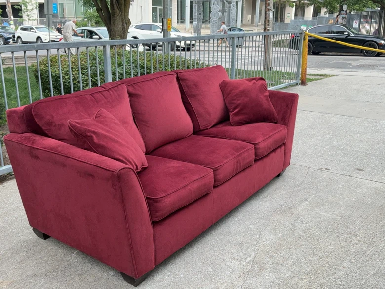 Red Velvet Couch (please read)