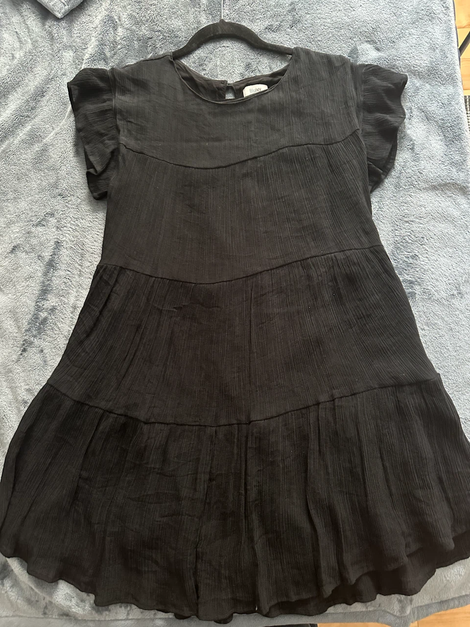 Bluivy Black Tiered Dress Size S
