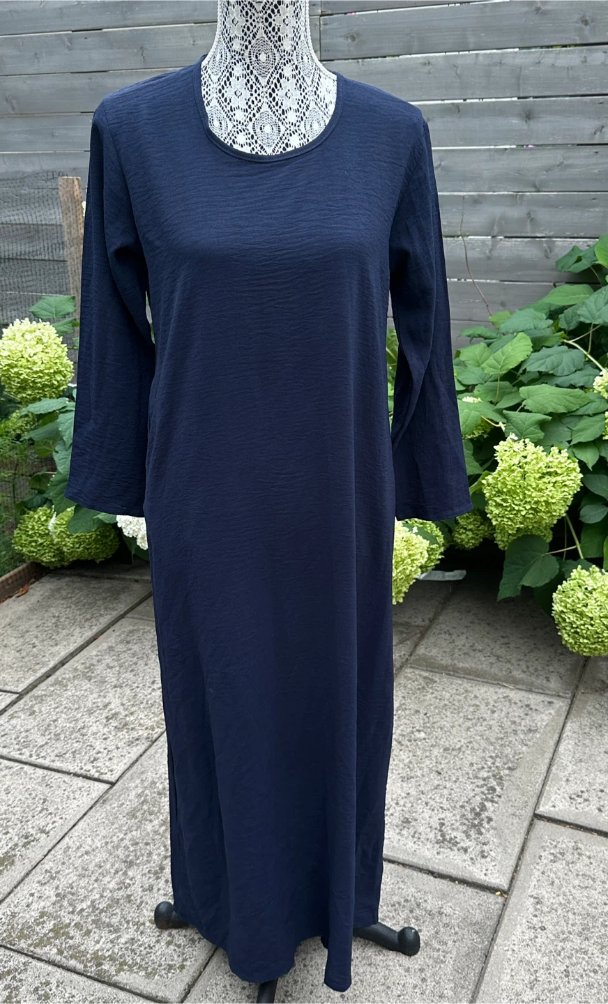Navy Blue Long Sleeve Dress