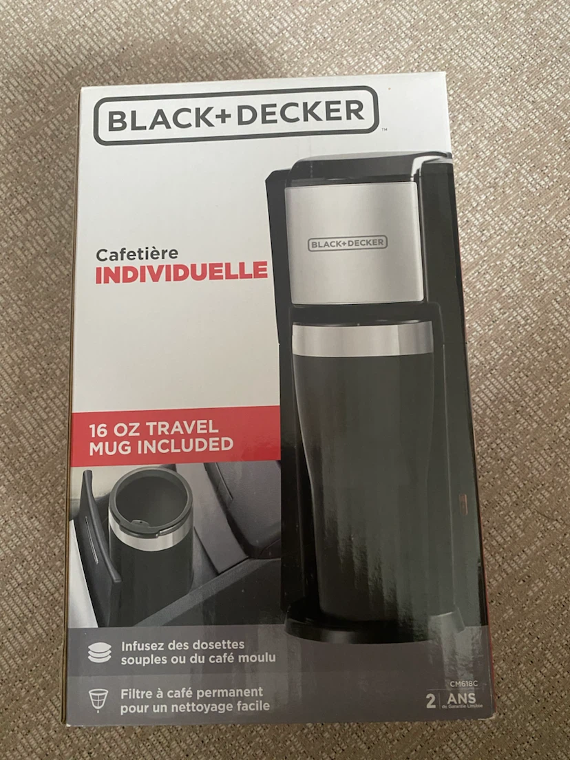 BLACK+DECKER Single Serve Coffee Maker with Travel Mug
