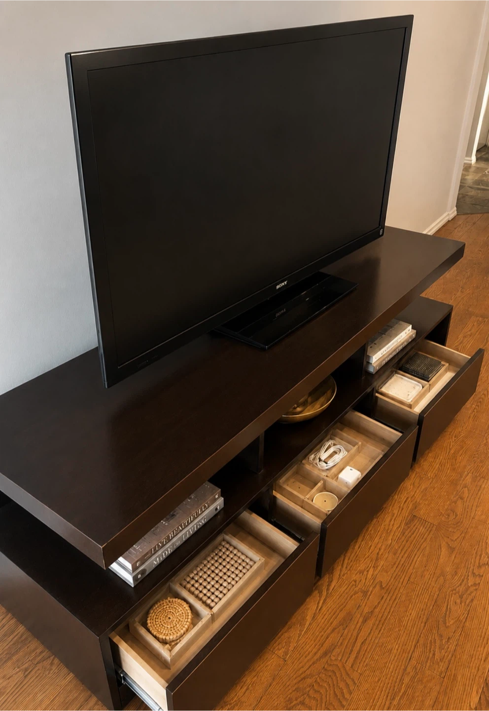 TV Media Console with Drawers - photo 2