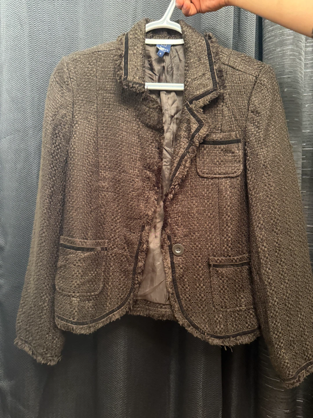 Brown Textured Blazer