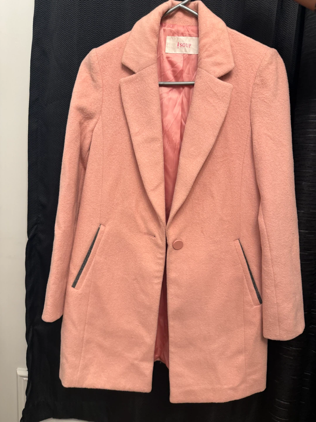 Pink SOUP wool blend blazer