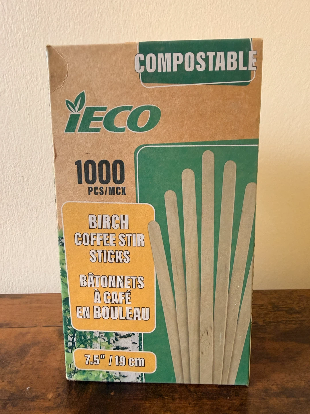 NEW 1000ct Birch Coffee Stir Sticks