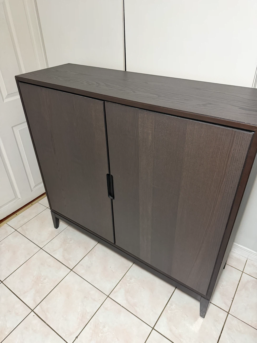 IKEA Dark Wood Cabinet with Doors