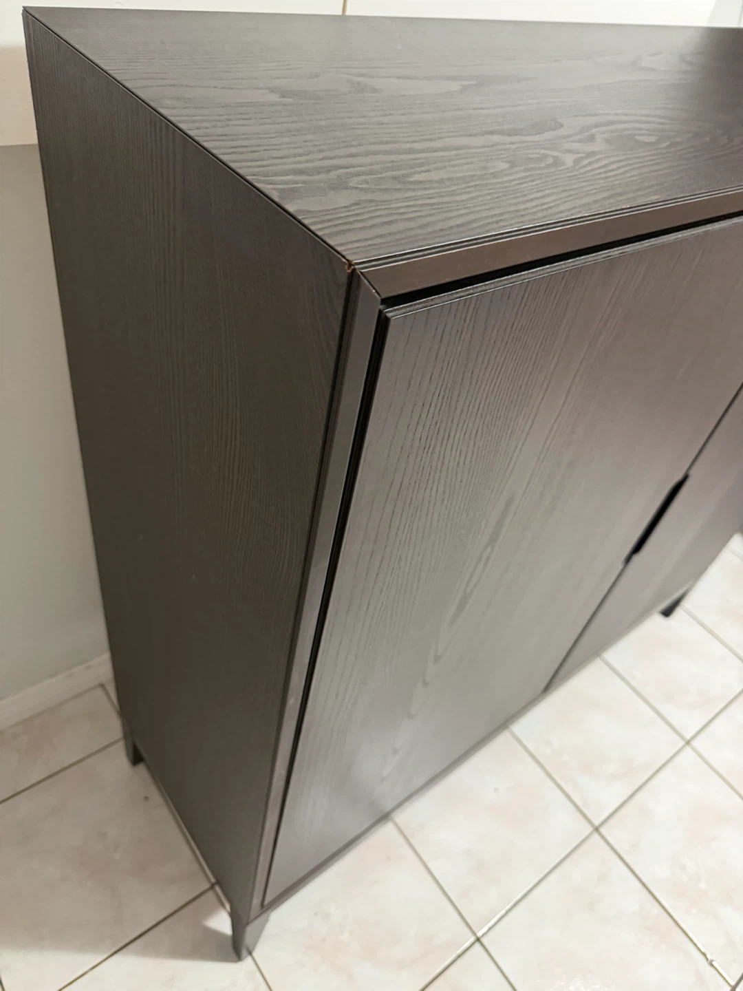 IKEA Dark Wood Cabinet with Doors - photo 4