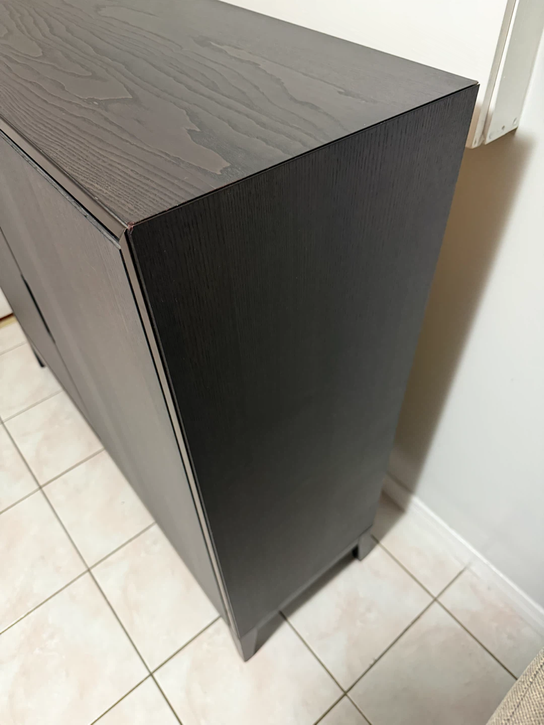 IKEA Dark Wood Cabinet with Doors - photo 5