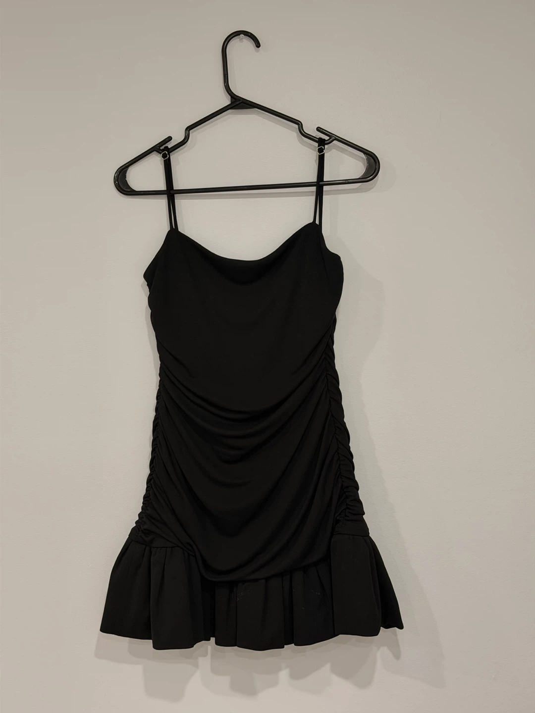 Black Ruched Mini Dress - photo 2