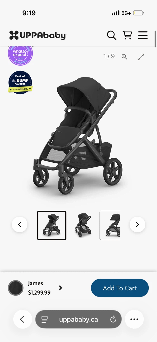 UPPAbaby VISTA V3 Stroller - Black