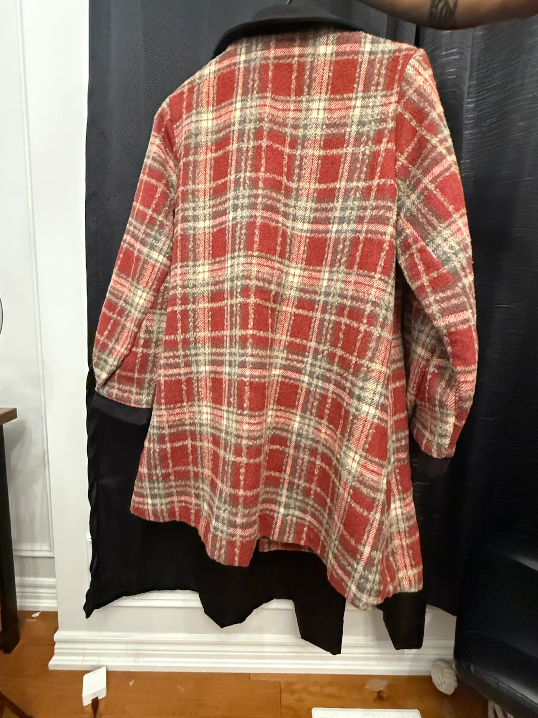 Vintage Plaid Wool Blend Coat - photo 2