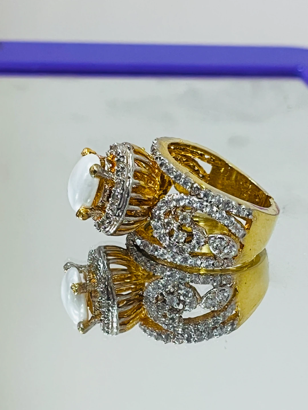 Pearl and Diamond Ring Set - photo 4