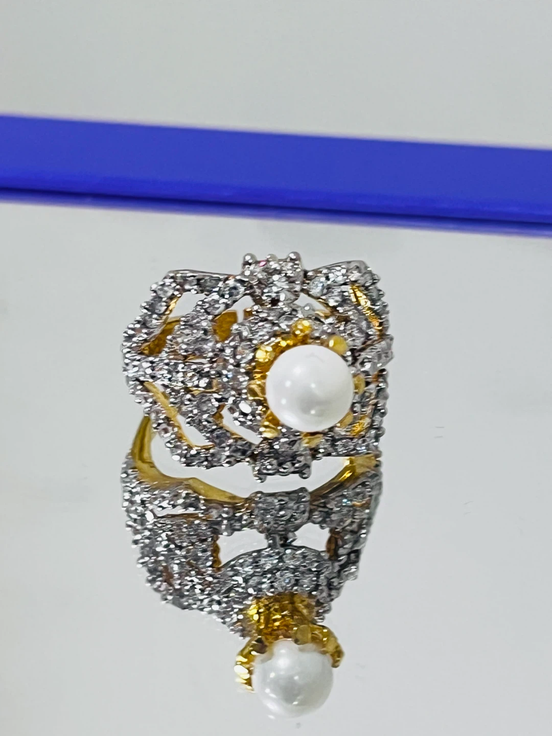 Pearl and Diamond Ring Set - photo 5