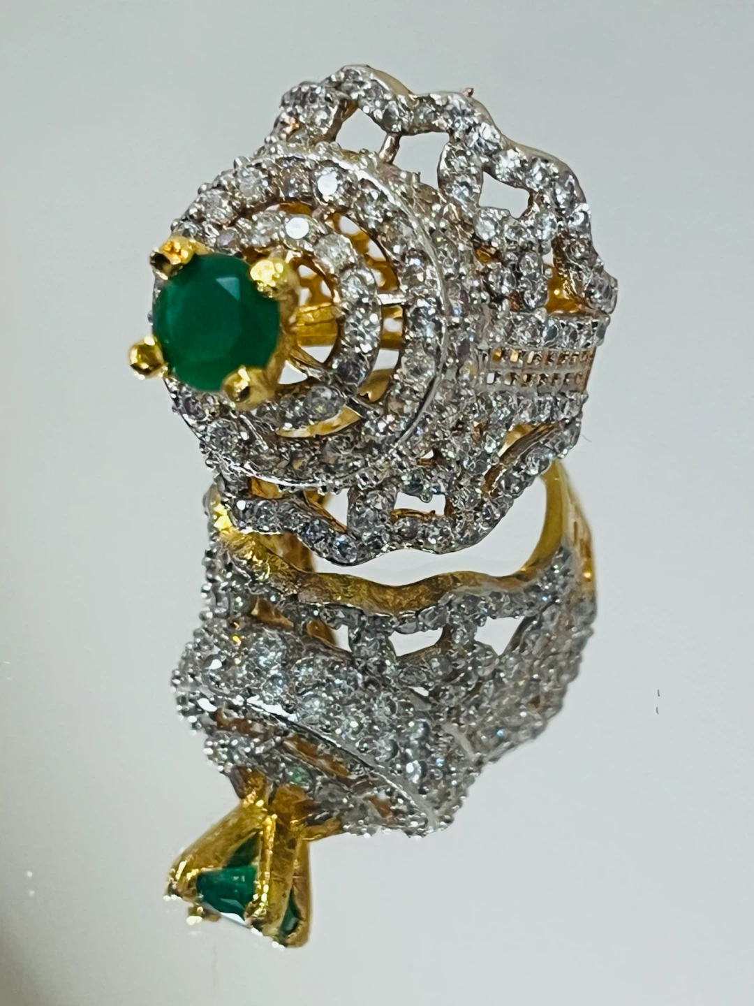 Diamond and Emerald Ring - photo 2