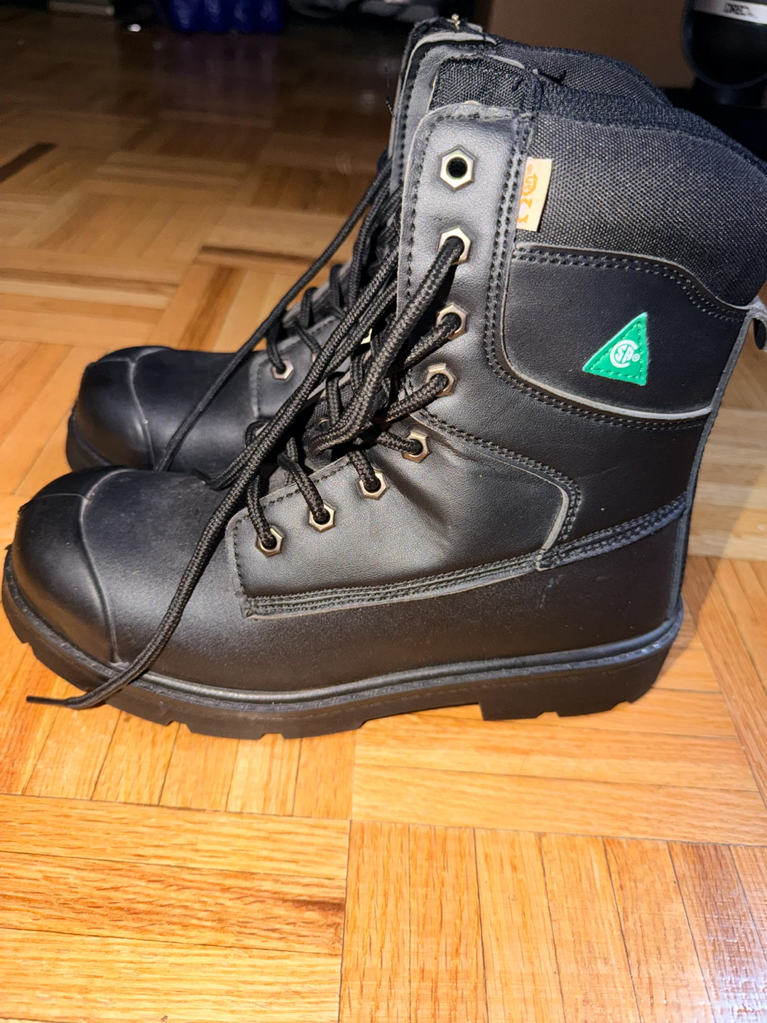 Black Steel Toe Work Boots - photo 2