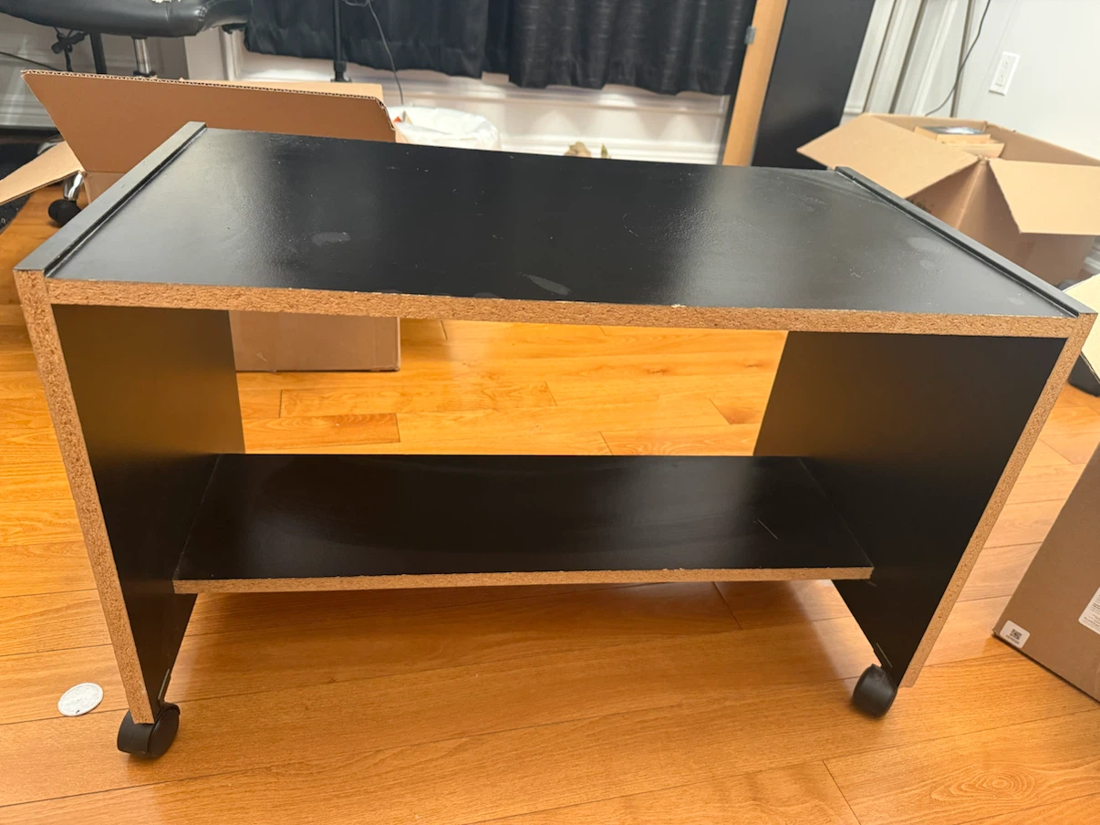 Black Rolling Cart with Shelf - photo 2