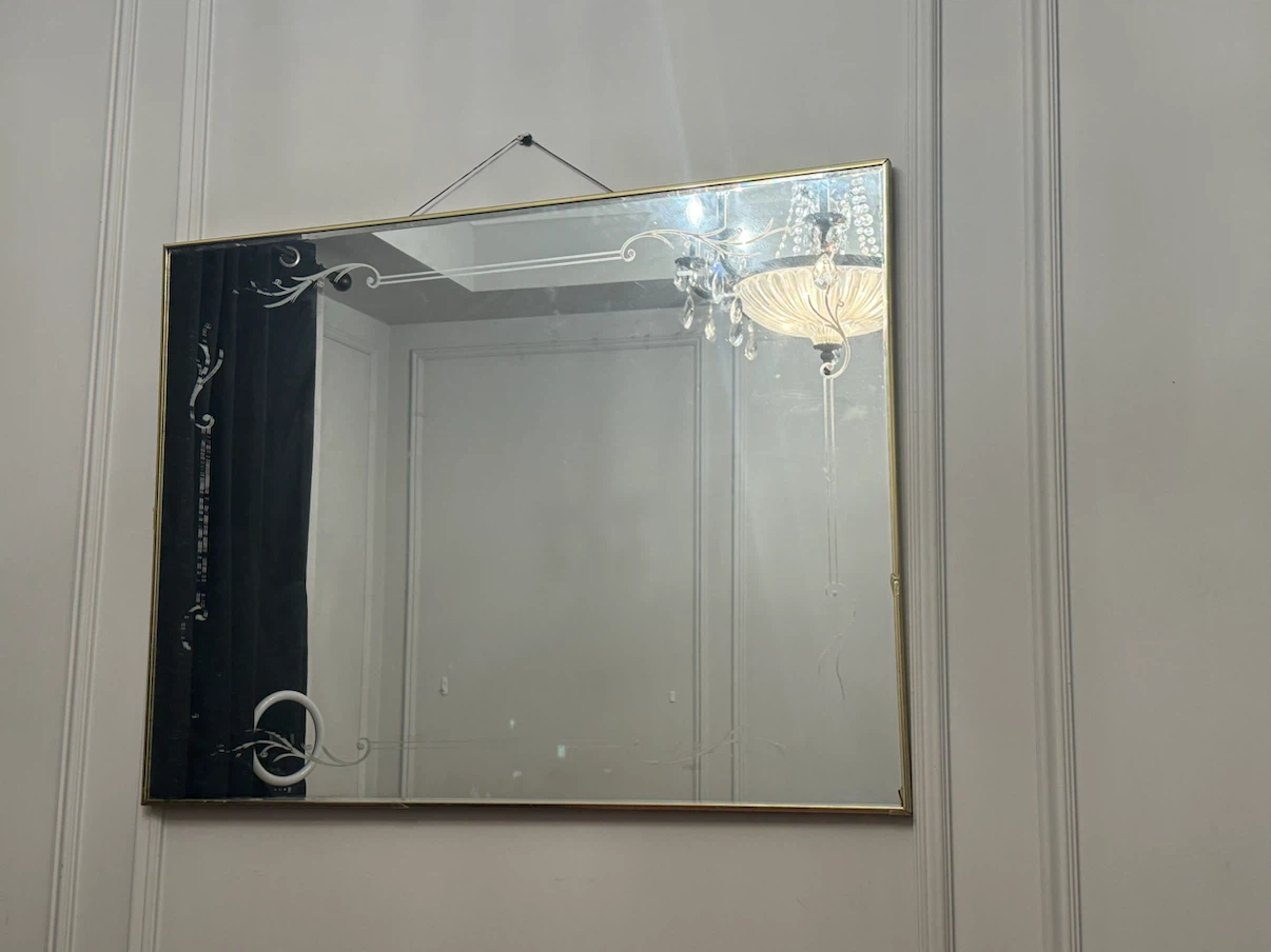 Vintage Etched Decorative Mirror